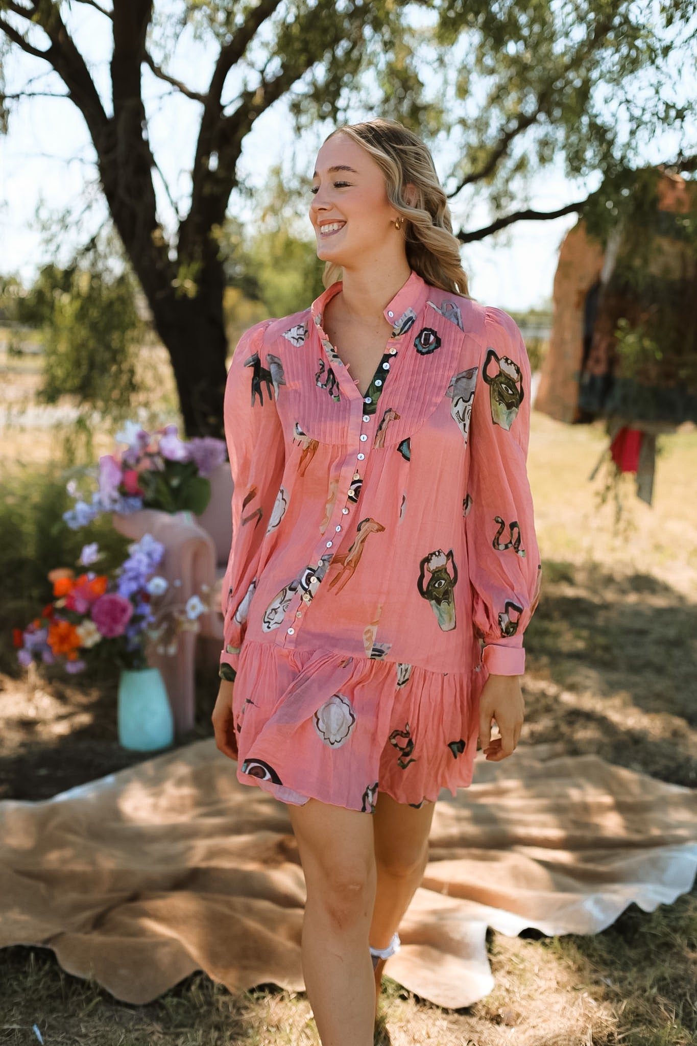 Alemais Cleo Smock Dress - Size 8