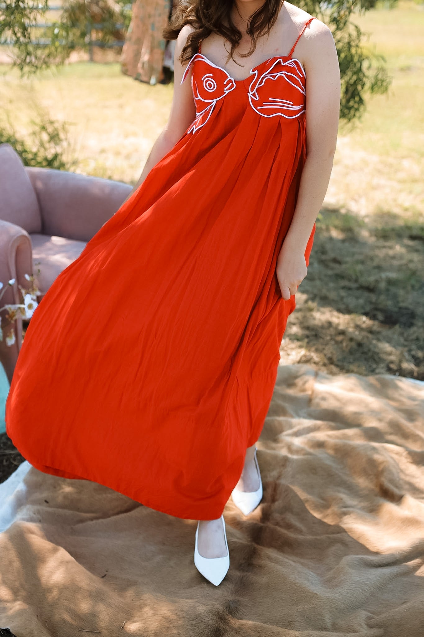 Farm Rio Fish Top Maxi Dress - Size 12
