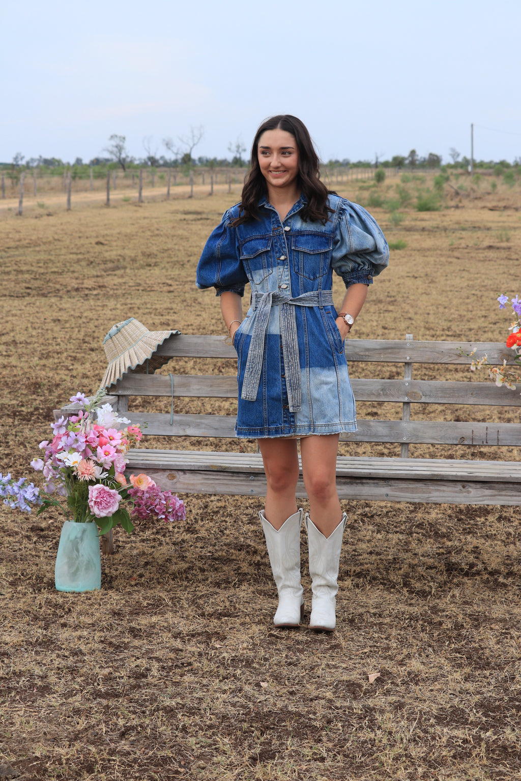 Aje Freecycle Denim Dress - Size 8