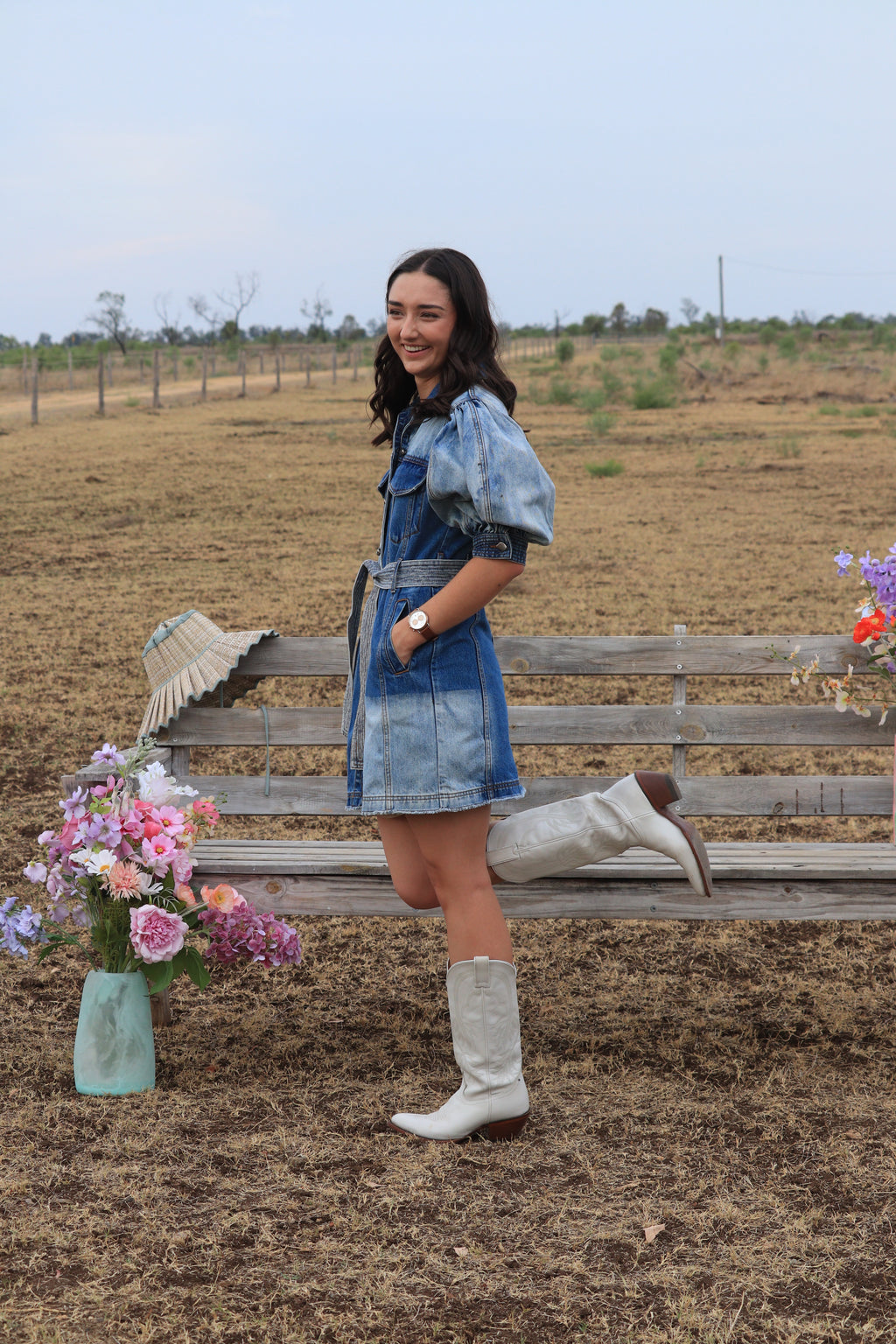 Aje Freecycle Denim Dress - Size 8