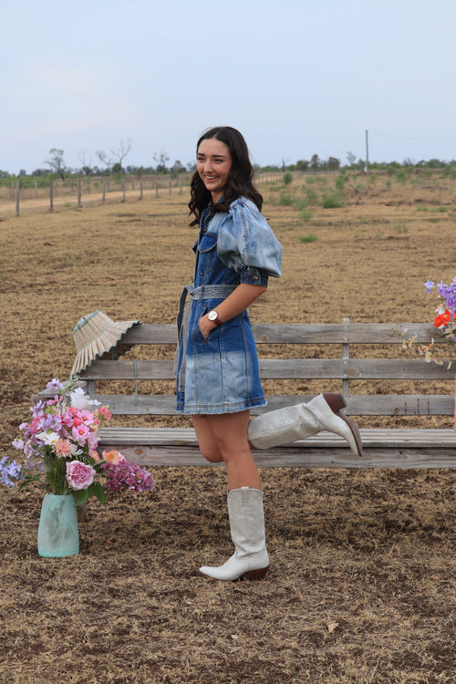 Aje Freecycle Denim Dress - Size 8