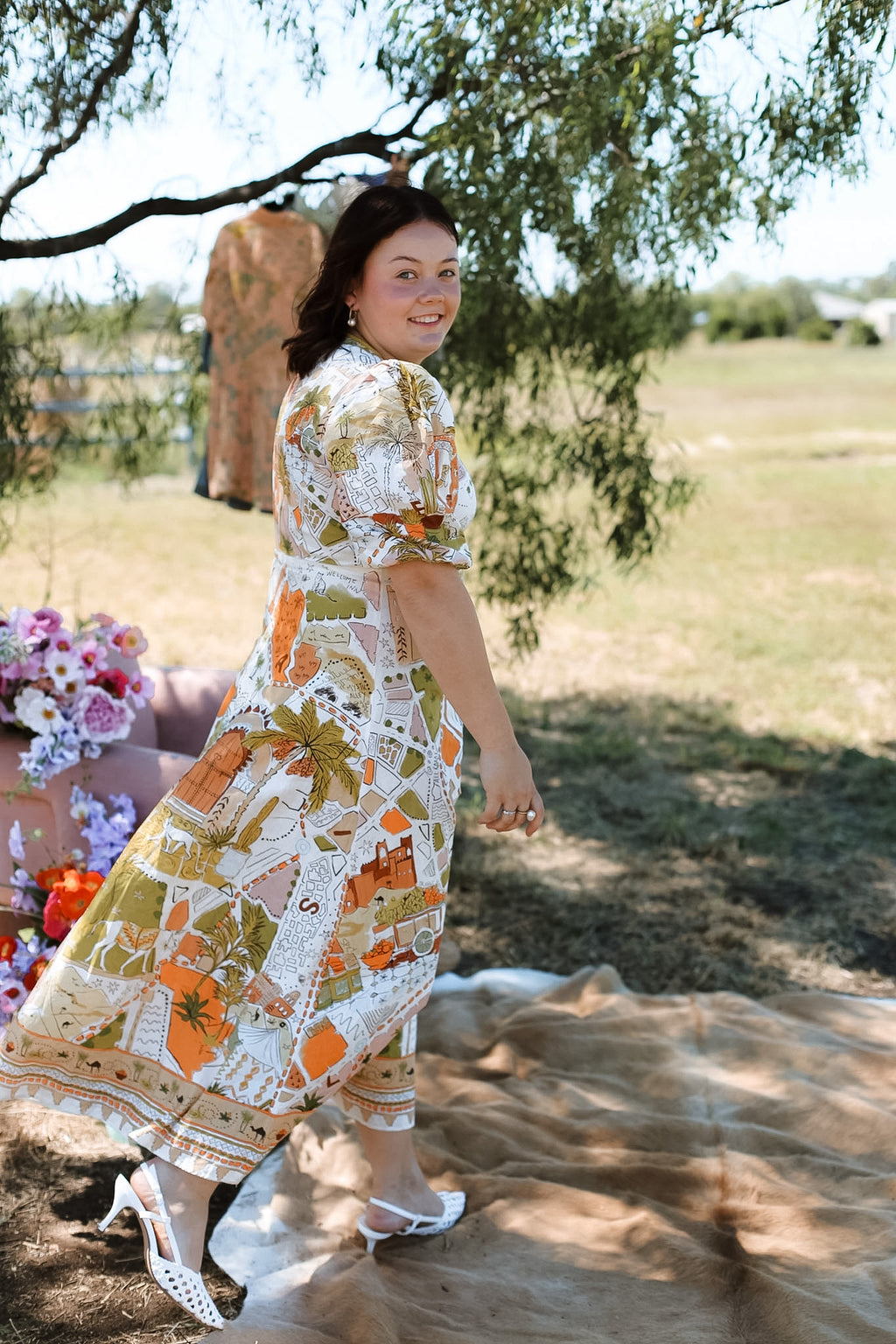 Alemais Bazaar Midi Dress - Size 14