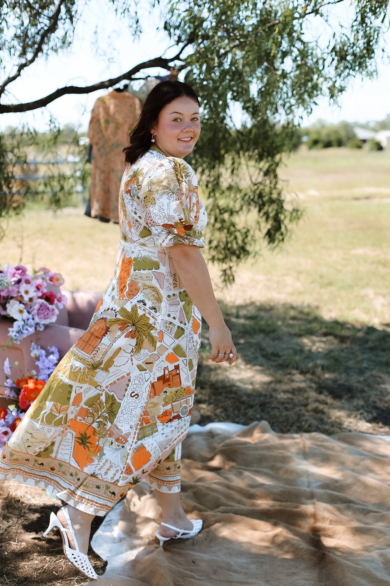 Alemais Bazaar Midi Dress - Size 14